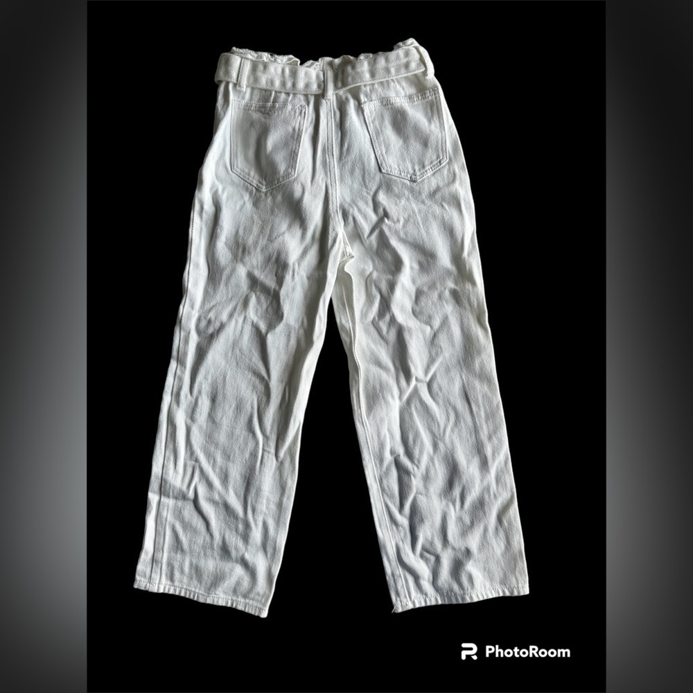 Shein TEEN white cotton tie up flare pants - Picture 3 of 5